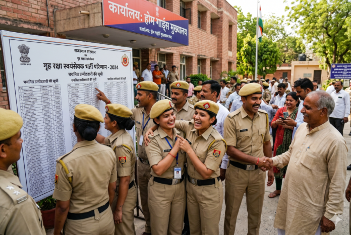 गृह रक्षा स्वयंसेवक परिणाम 2026 उदयपुर