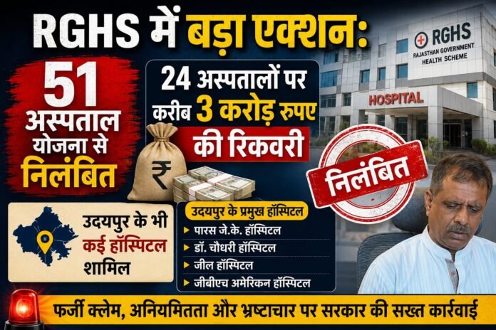 RGHS hospitals suspended Rajasthan