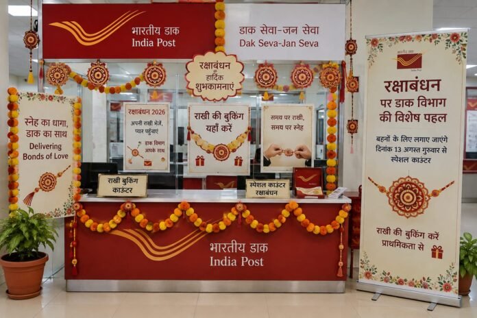 रक्षाबंधन पर डाक विभाग की विशेष पहल बहनों के लिए 13 अगस्त से लगाए जाएंगे स्पेशल काउंटर